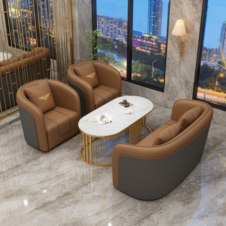 Luxury Upholstered Sofa Set Bowlift