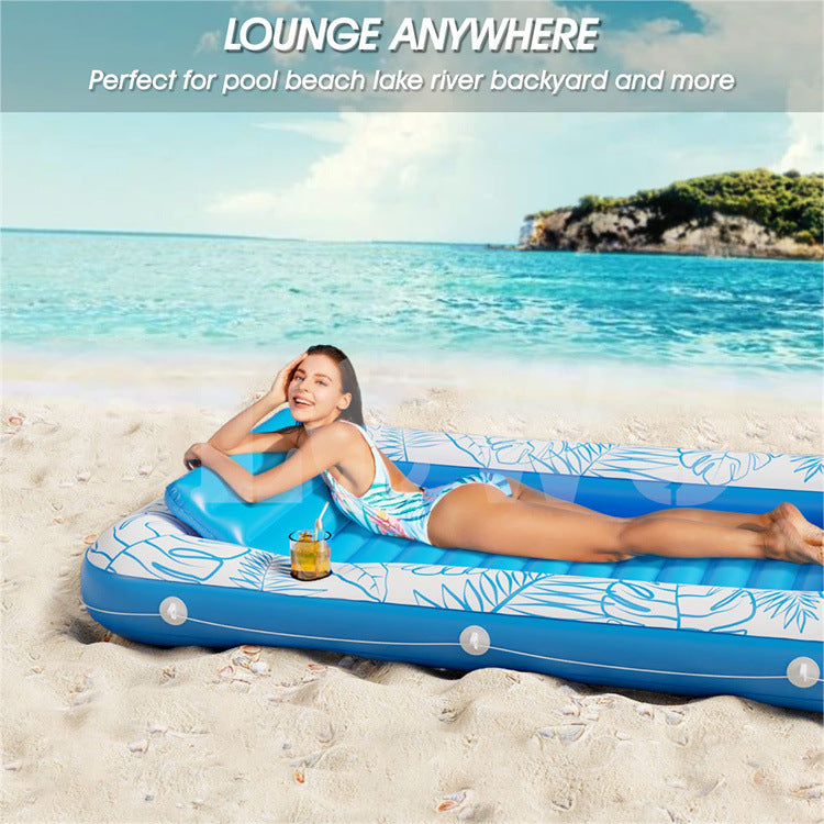 Ladies Inflatable Lounging Mat with Integrated Pillow Bowlift