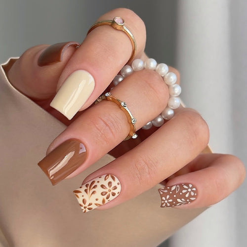 Acrylic nail set with modern designs Bowlift