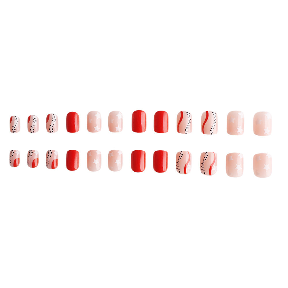 Patriotic Themed Press-On Nail Art Set Bowlift