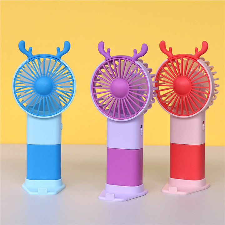 Unisex Portable Hand Fan in Playful Cat Design Bowlift