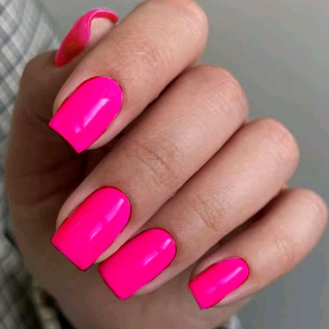 Glossy Square Nail Art Extensions