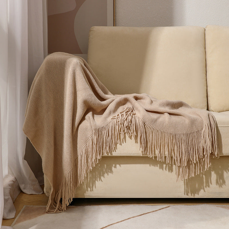 Luxurious Plush Fringe Throw Blanket