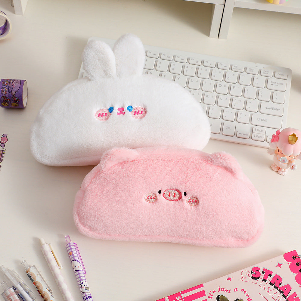 Cute Bear-Shaped Plush Pencil Case Bowlift
