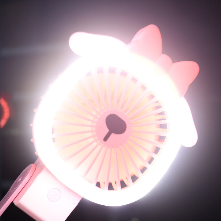 Women Portable Handheld Fan with Cute Animal Design and Flexible Tilt Mechanism Bowlift