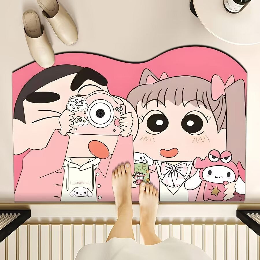 Playful Cartoon-Themed Floor Mat Bowlift