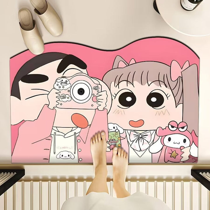 Playful Cartoon-Themed Floor Mat Bowlift