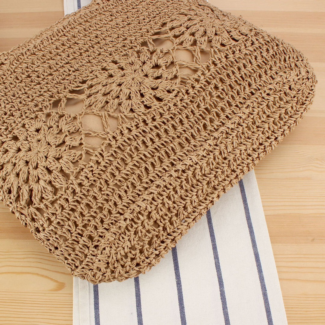 Hand-knotted tote bag made of natural bast Bowlift