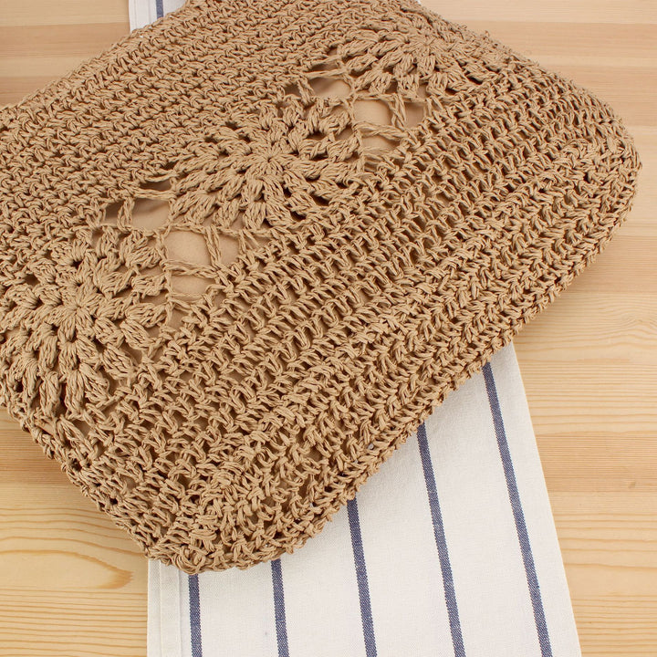 Hand-knotted tote bag made of natural bast Bowlift