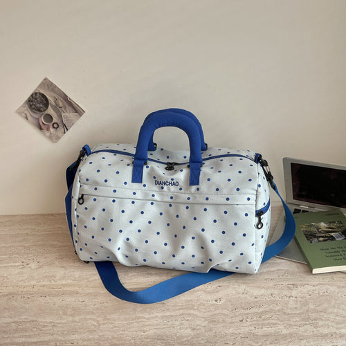 Stylish Dot Print Travel Duffel