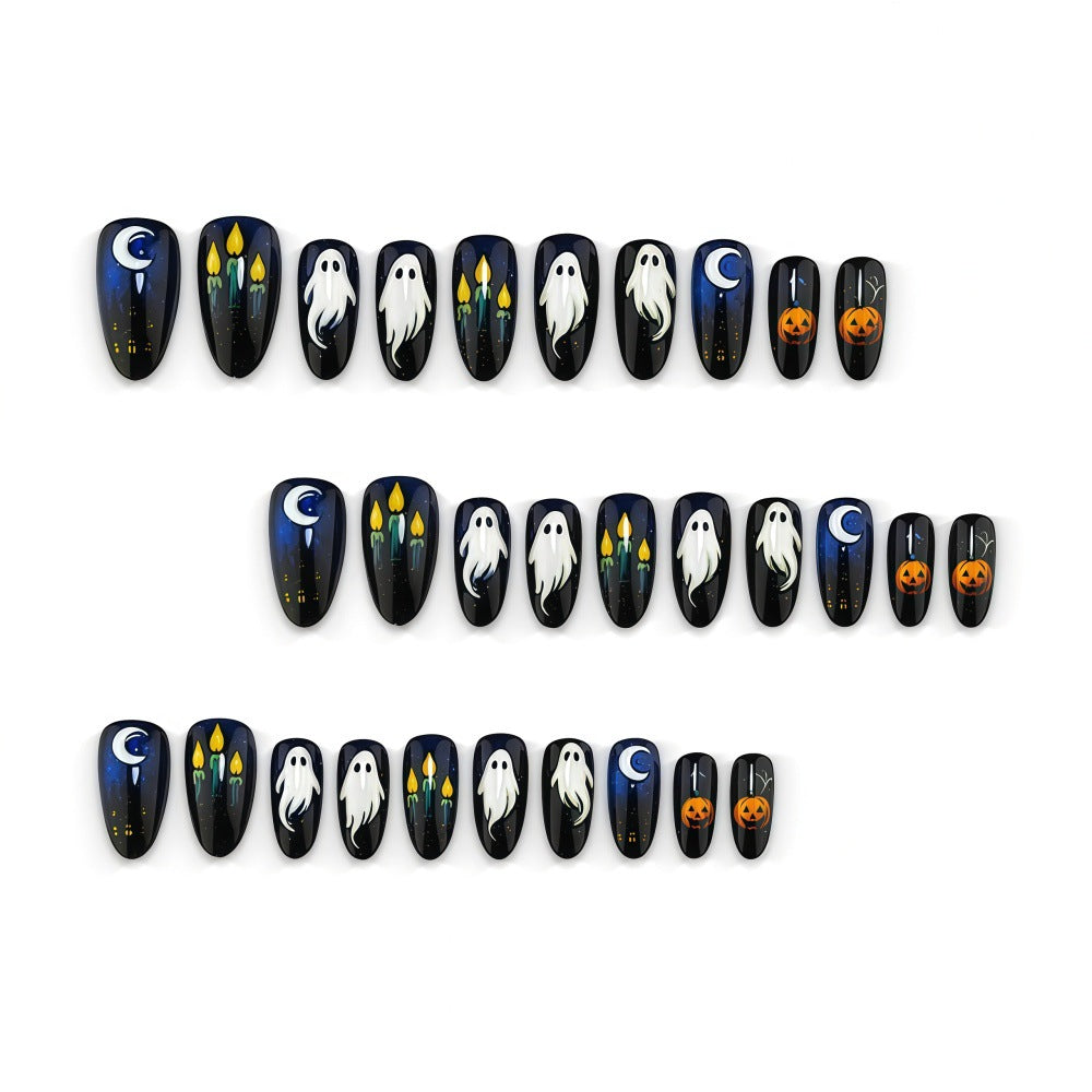 Artificial nails with spooky Halloween designs Bowlift