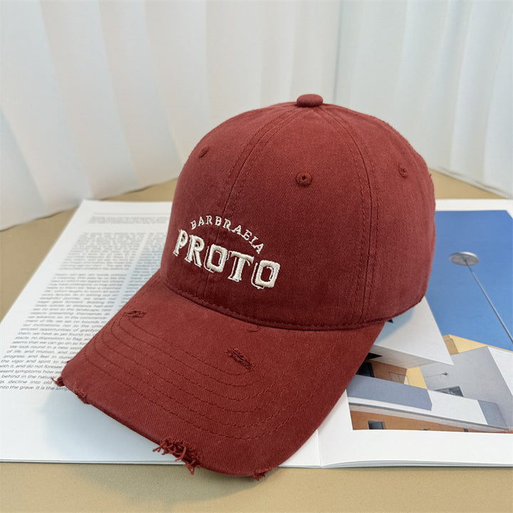 Men's Vintage-Inspired Distressed Baseball Cap Bowlift