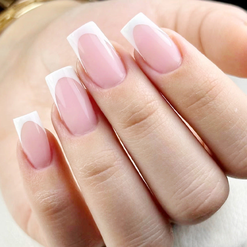 Elegant Nail Extensions with French Design Bowlift