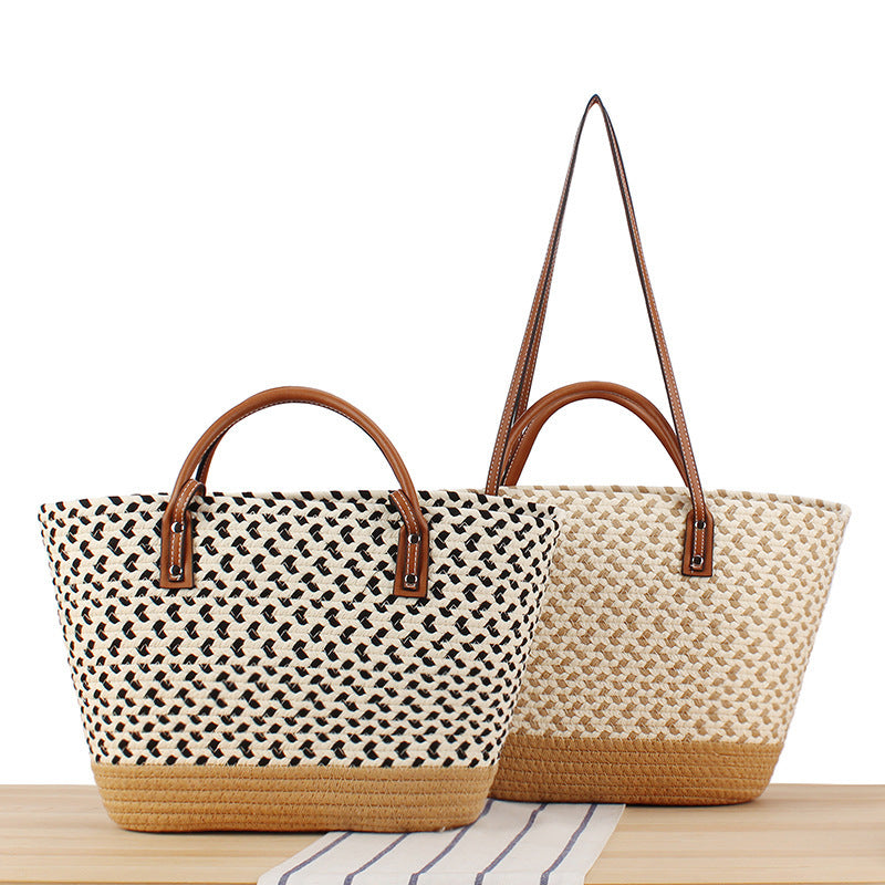 Spacious Shopping Bag Made from Handwoven Natural Material Bowlift