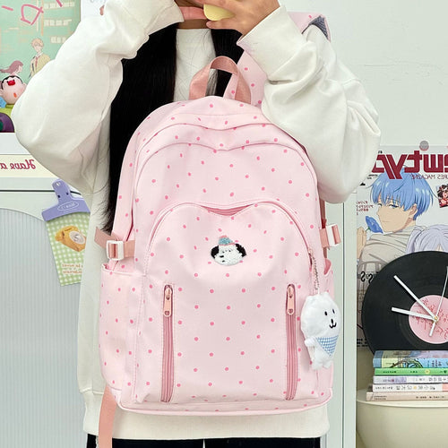 Cute Polka Dot Backpack Bowlift
