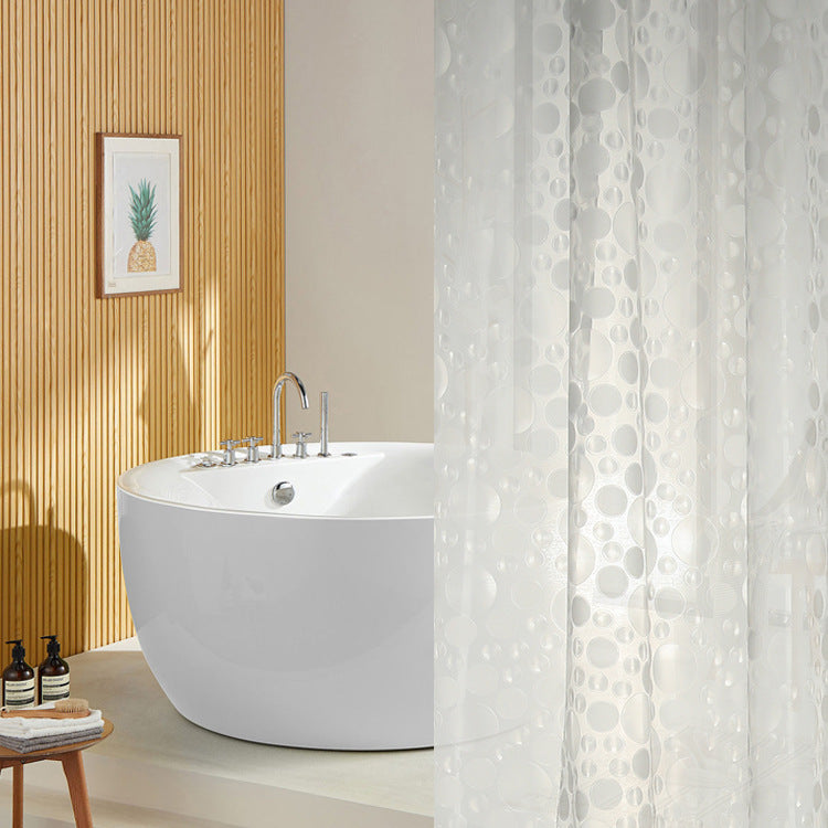 Modern Transparent Polka Dot Shower Curtain Bowlift