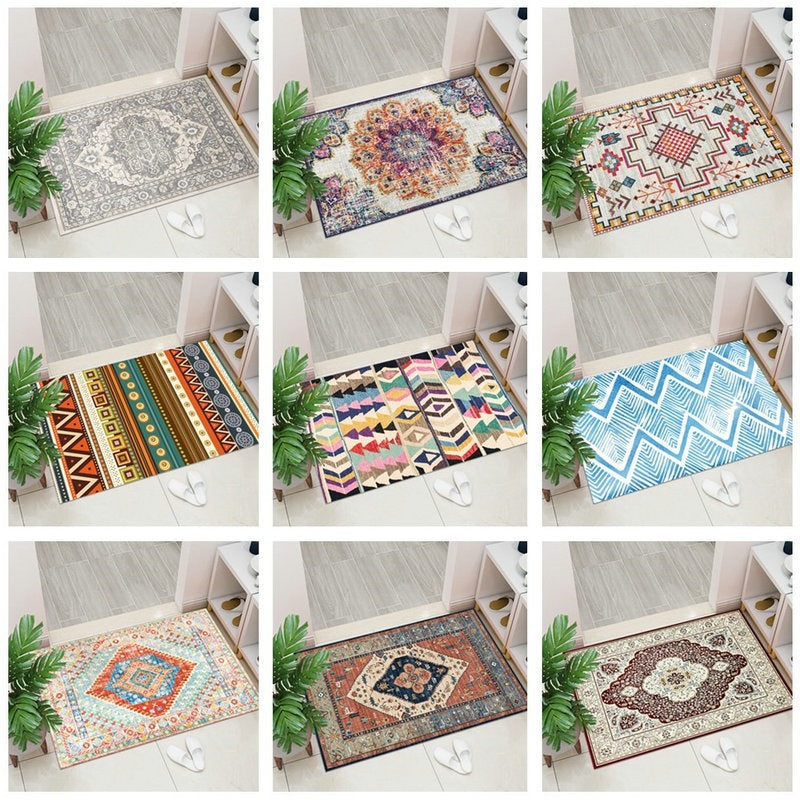 Geometric Pattern Decorative Floor Mat Bowlift