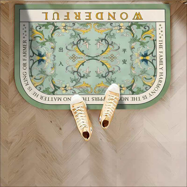 Floral Design Welcome Mat