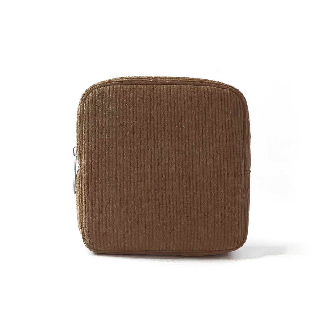 Cosmetic storage bag with structured surface Bowlift