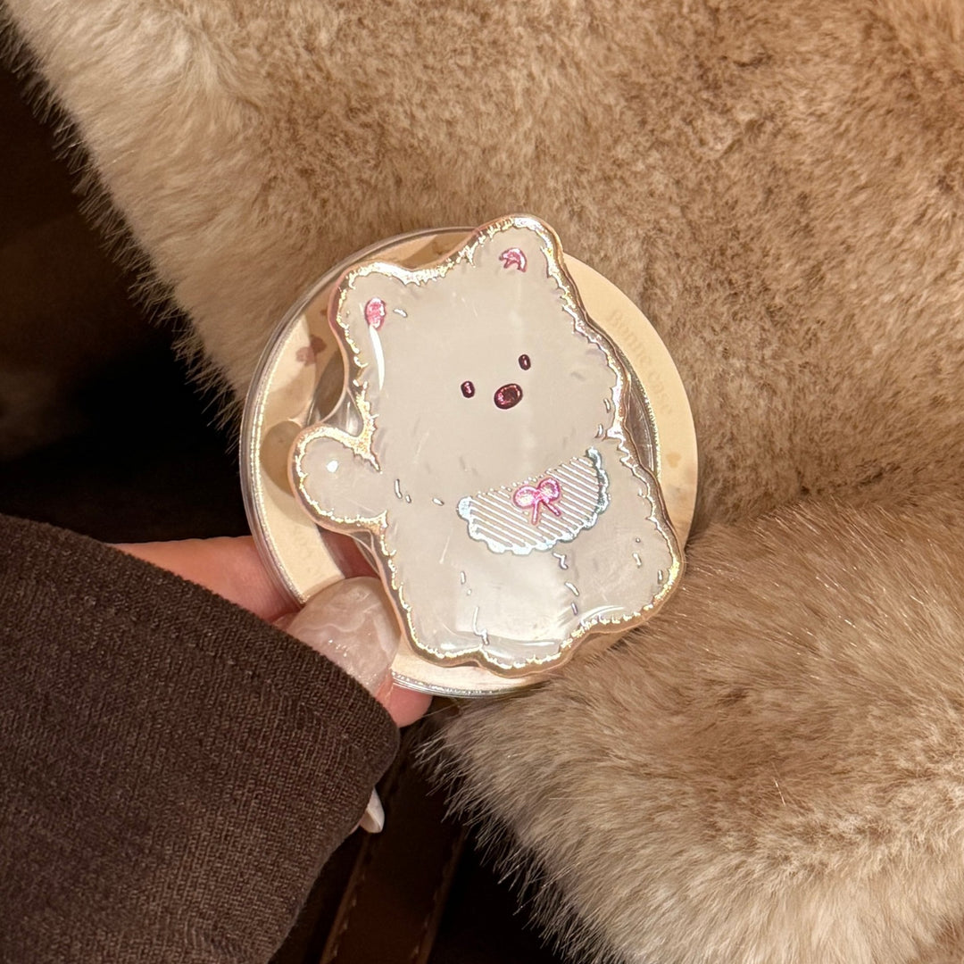 Charming hand mirror with bear motif Bowlift