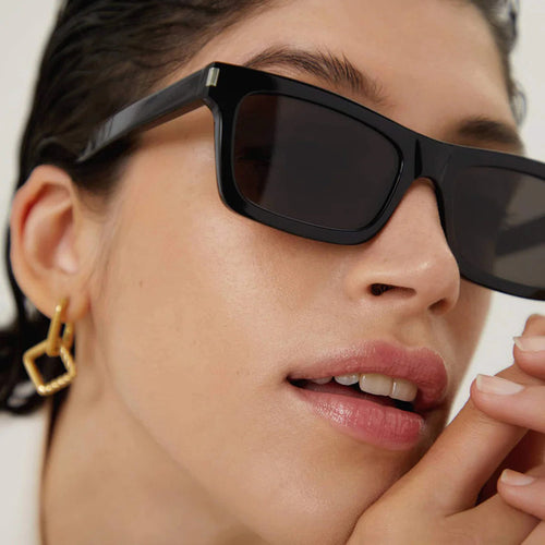 Women's square sunglasses with transparent lenses and stylish design Bowlift