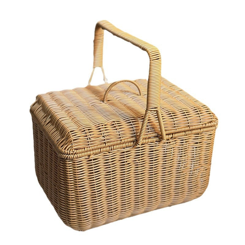 Natural Woven Market Basket Bowlift