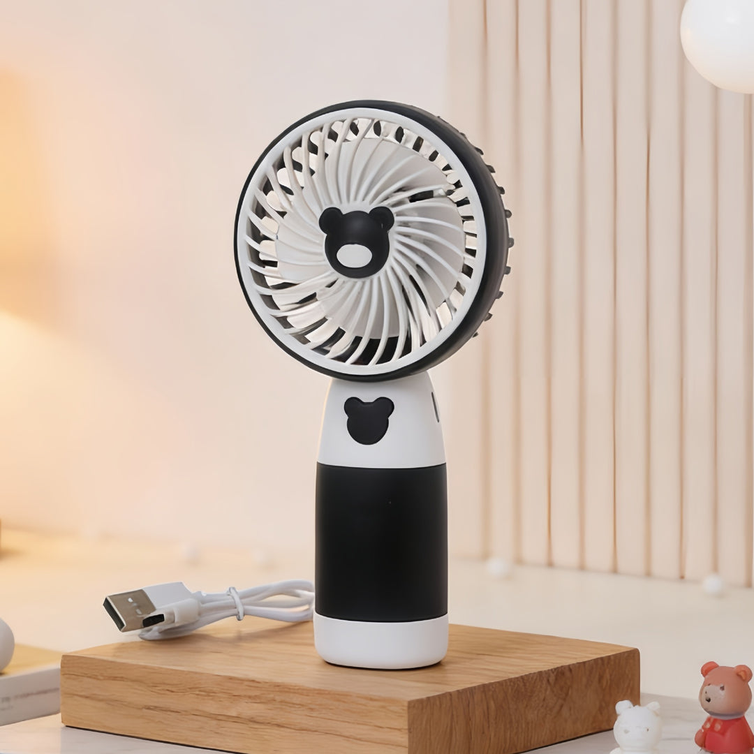 Women's portable handheld fan with joyful animal design Bowlift