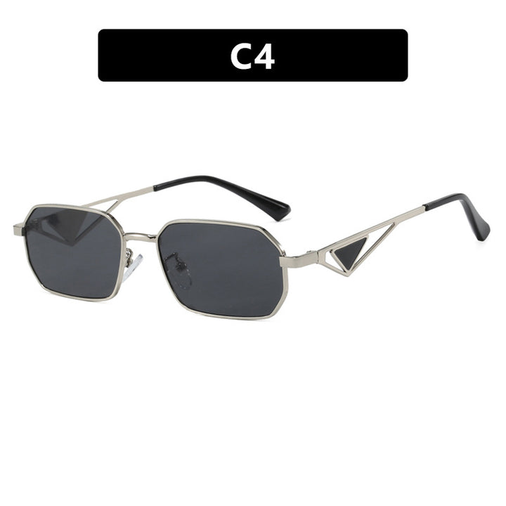 Women geometric luxury sunglasses with slim glossy frame Bowlift