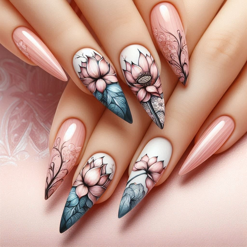 Artificial nails in floral design Bowlift