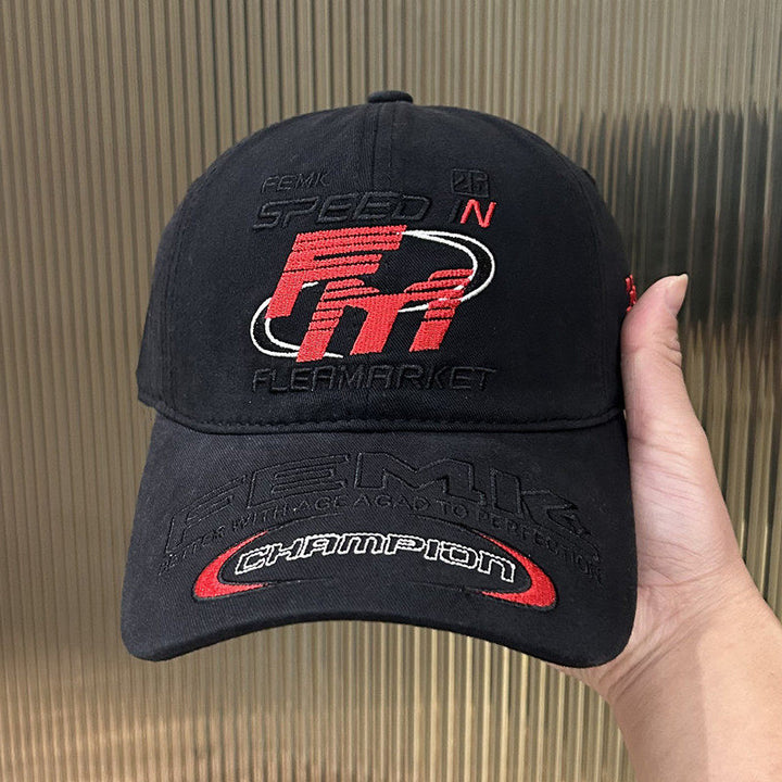 Men's Sporty Embroidered Cap Bowlift