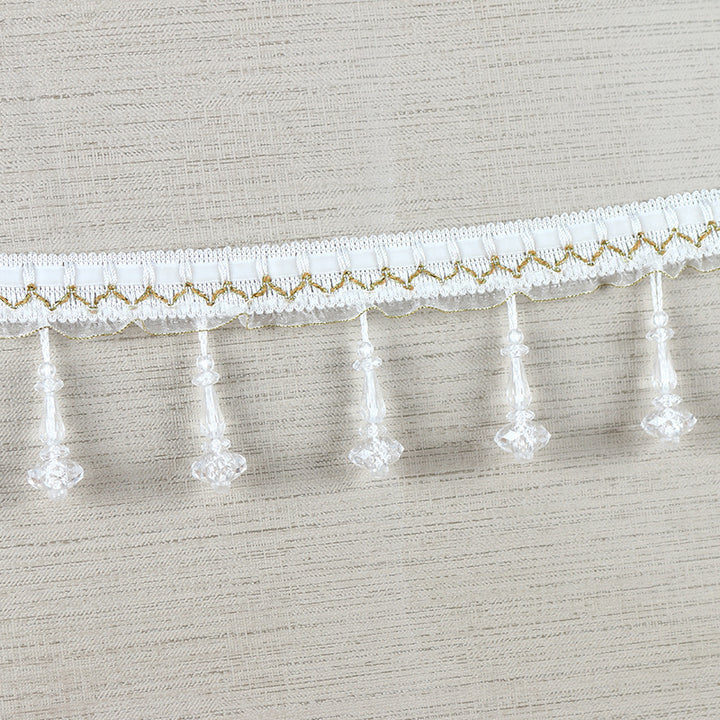 Decorative lace trim with pearls Bowlift