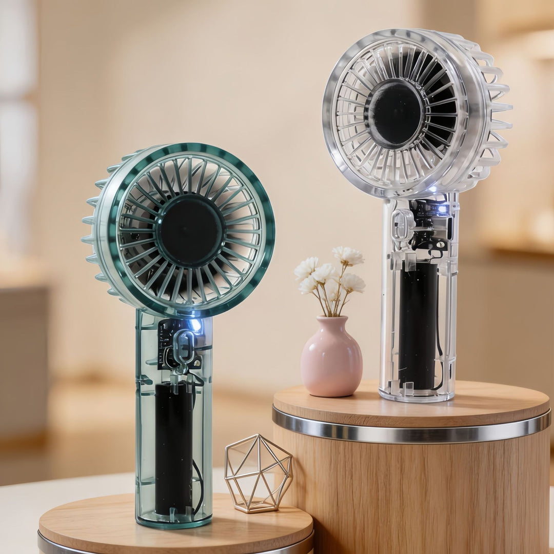 Women's portable mini hand fan with USB charging function and flexible tilt mechanism Bowlift