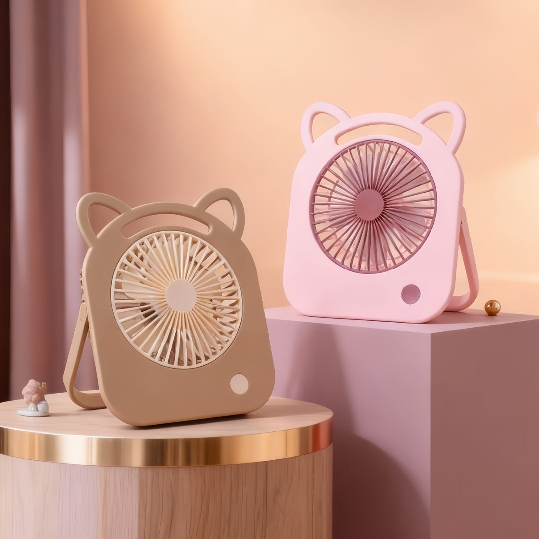 Ladies portable mini hand fan with animal design Bowlift