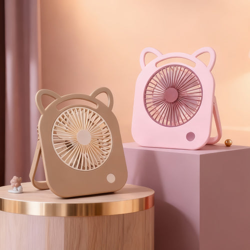 Ladies portable mini hand fan with animal design Bowlift