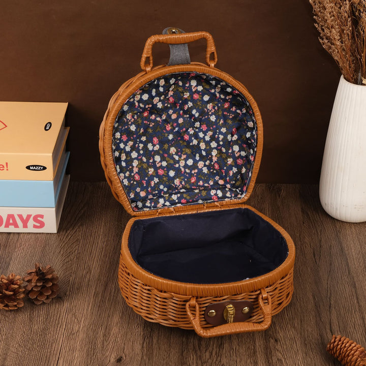Floral-Inspired Woven Basket Bowlift