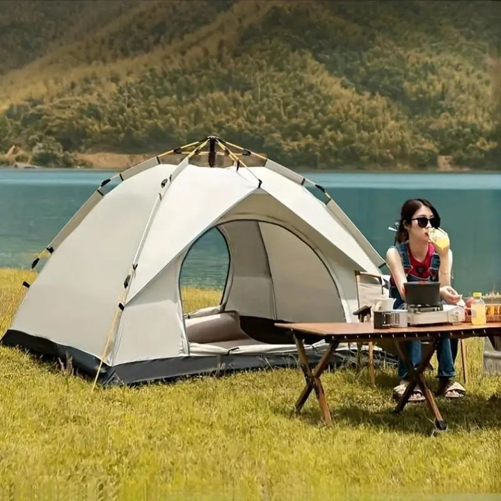 Women Camping Tent with Double Door Bowlift