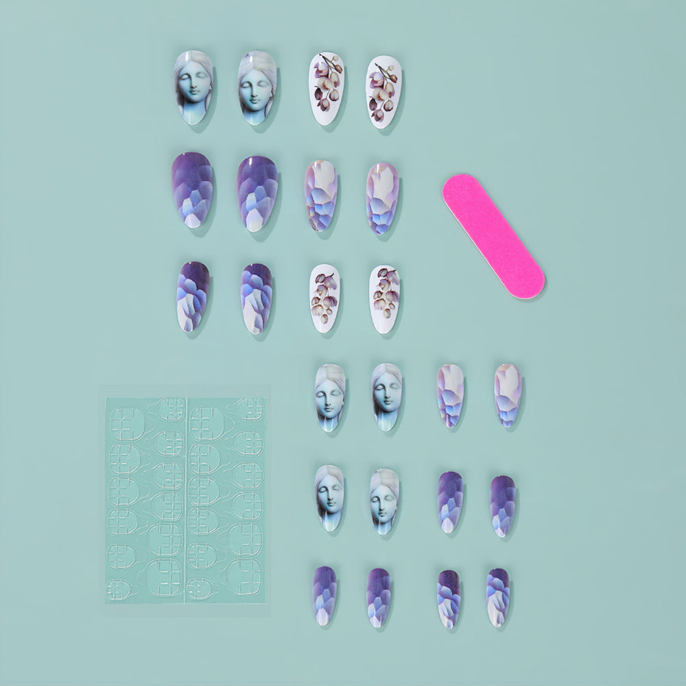 Artificial nails with botanical and artistic designs Bowlift