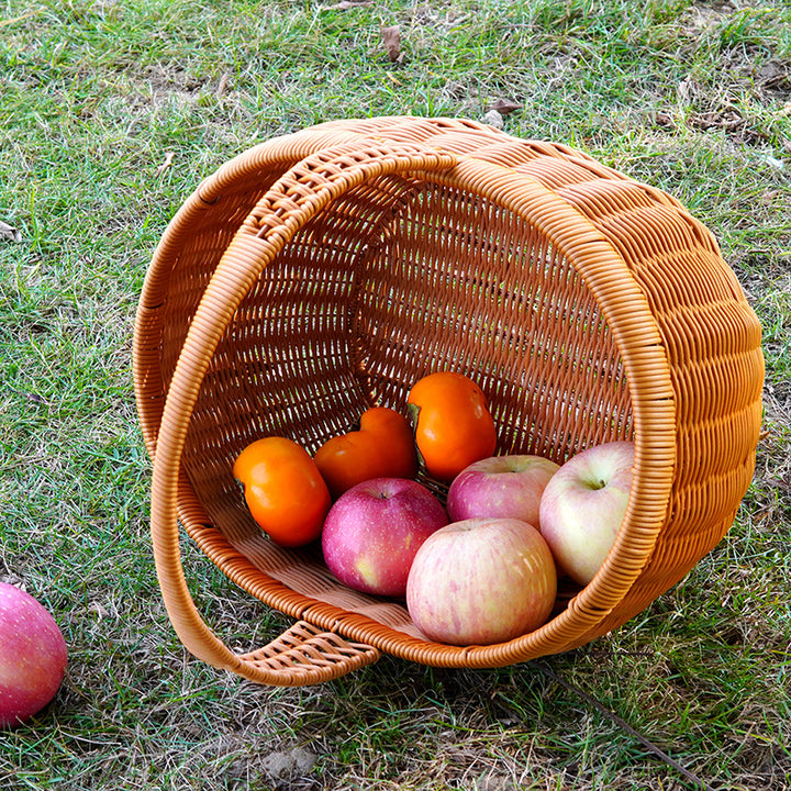 Handwoven Wicker Utility Basket Bowlift
