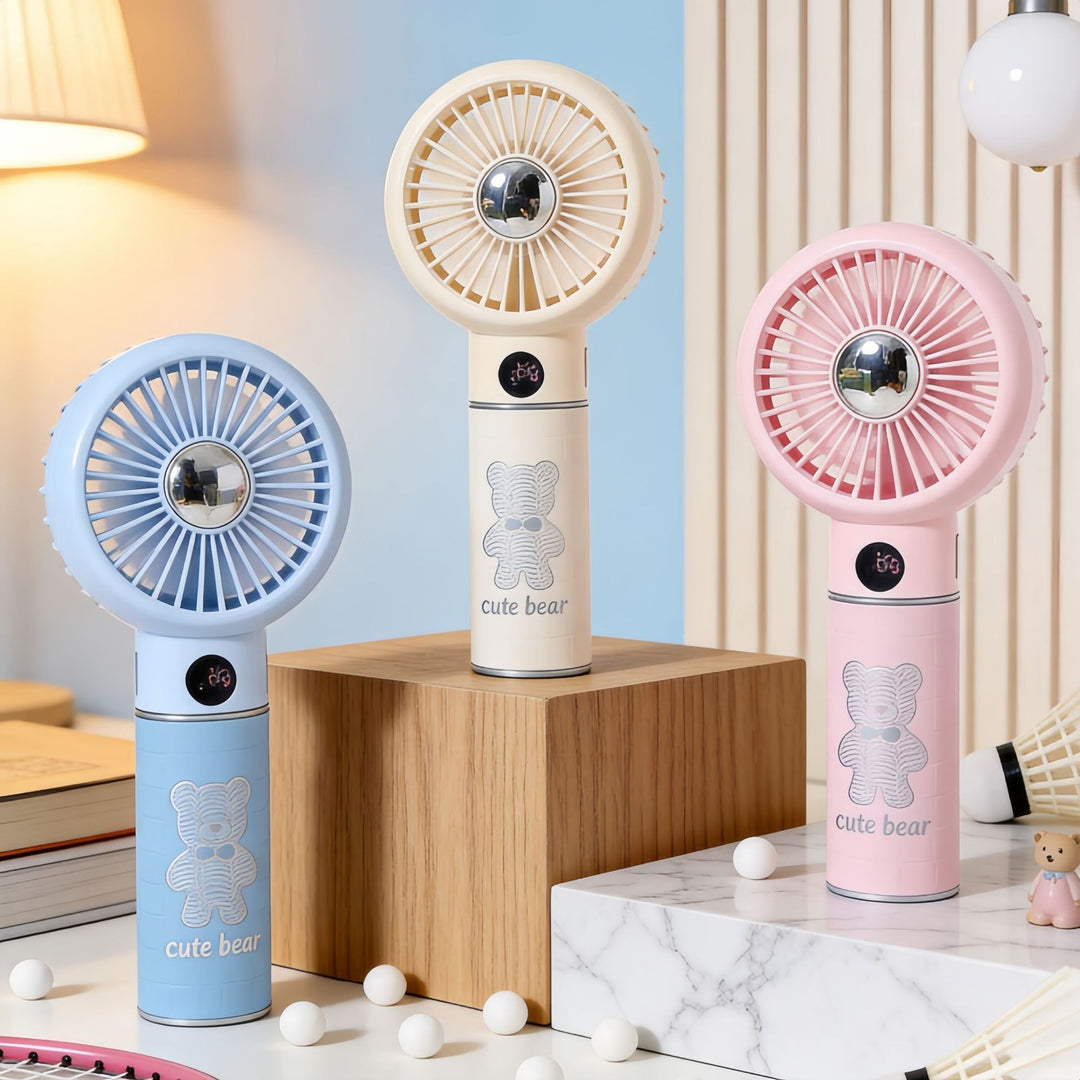 Portable Hand Fan with Digital Temperature Display and Comfortable Design Bowlift