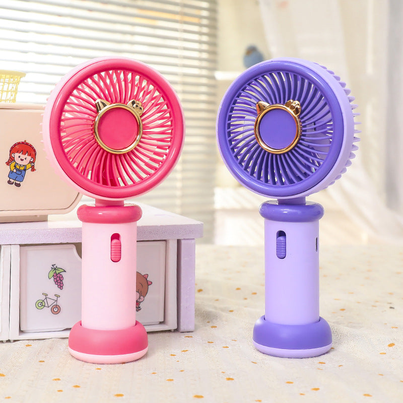 Women's portable handheld fan with cute animal design Bowlift