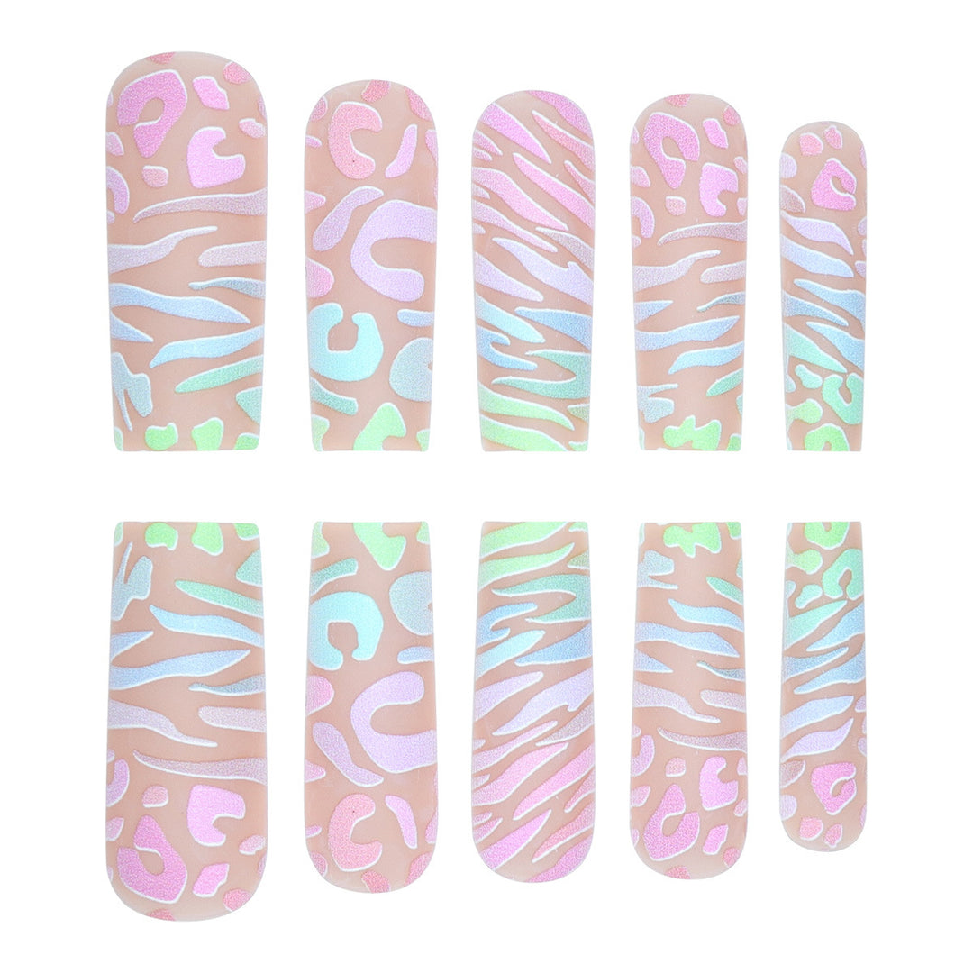 Artistic Long Press-On Nail Extensions Bowlift