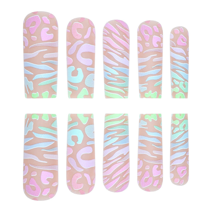 Artistic Long Press-On Nail Extensions Bowlift