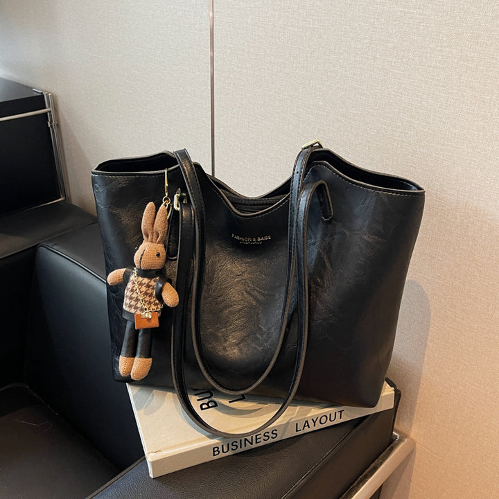Luxurious Leather Handheld Tote Bowlift