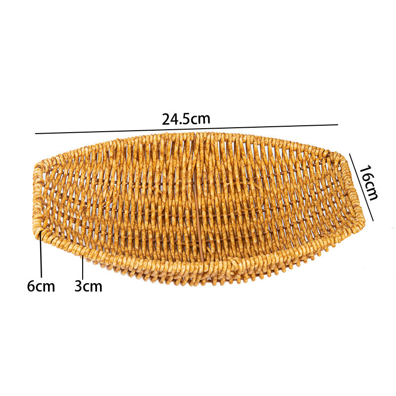 Decorative Handwoven Serving Tray Bowlift