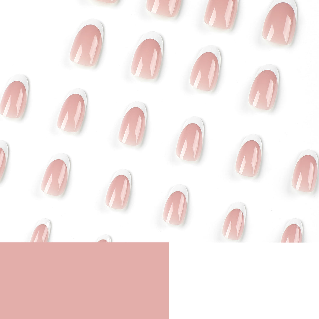 Elegant Gel Nails with Continuous French Tip Bowlift