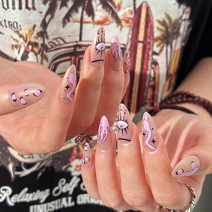 Artful Nail Extensions in Creative Design Bowlift
