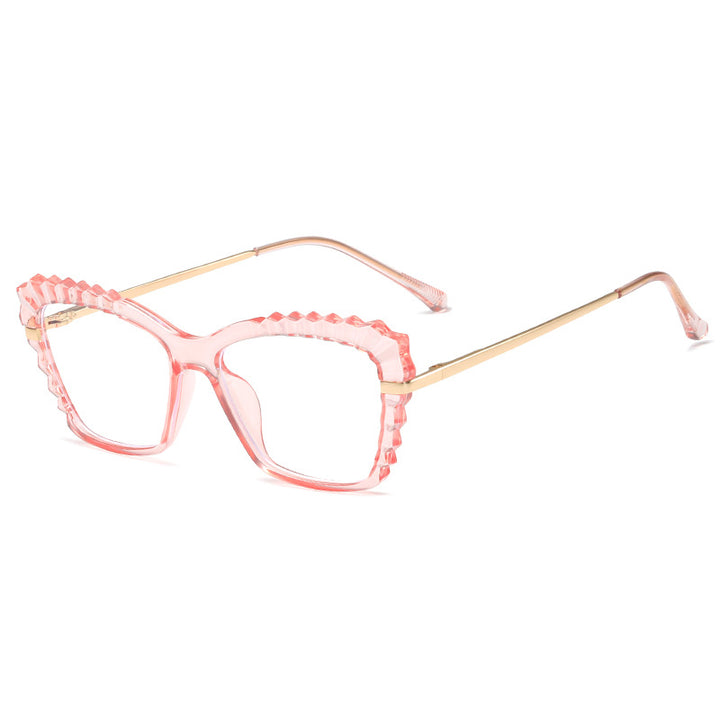 Women oversized glasses with unique wave edge design Bowlift