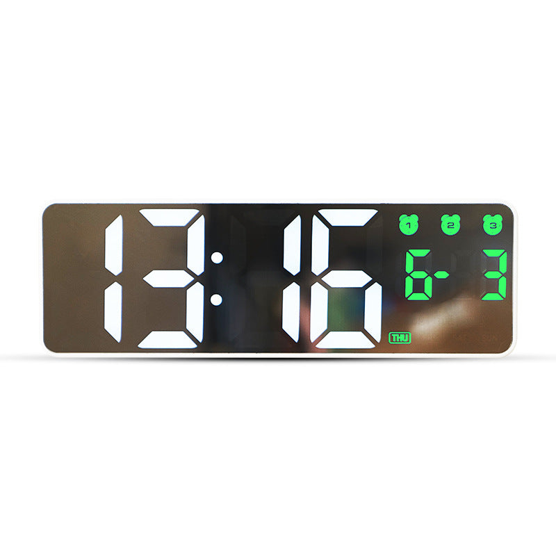 Digital alarm clock with large LED display and multifunctional features Bowlift