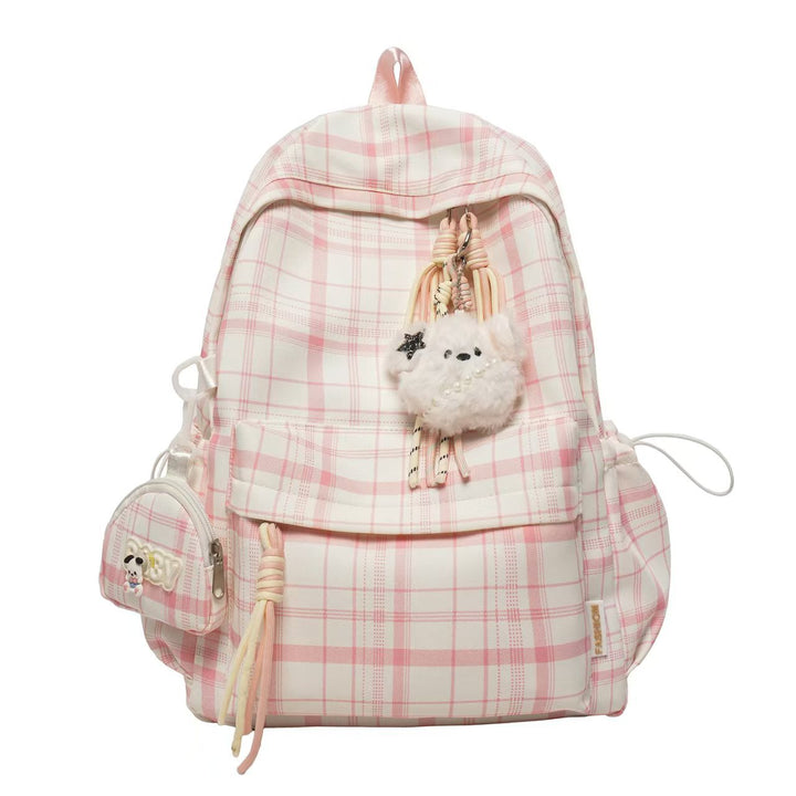 Playful Plaid Design Backpack Bowlift
