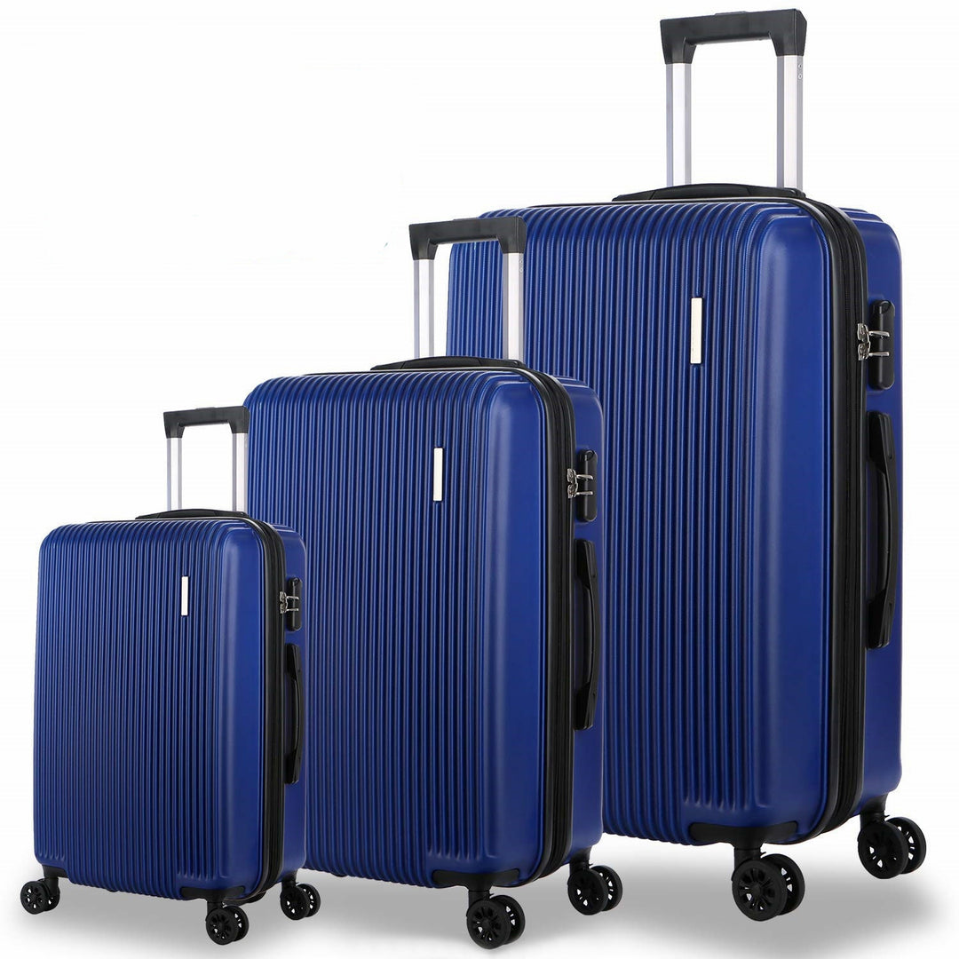 Unisex Three-Piece Expandable Hard Shell Luggage Set Bowlift